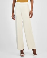 Anne Klein Women's Pull-On High-Rise Wide-Leg Pants