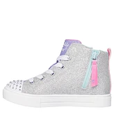 Skechers Little Girls Twinkle Toes: Sparks - Stellar Star High-Top Light-Up Casual Sneakers from Finish Line