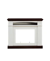 Freestanding Electric Fireplace with Mantel, Led Flame, 23" Firebox