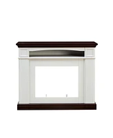 Farmhouse Fireplace Tv Stand for CDs, Remotes & More