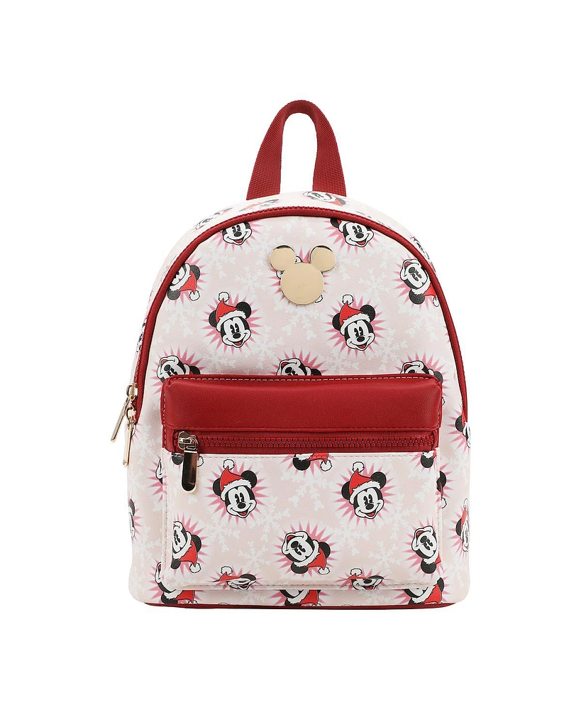 Disney Mickey Mouse Santa Mickey White 10.6" White Mini Backpack