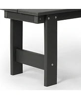 Outdoor Hdpe 48" Modern Backless Patio Bench