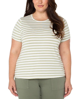 Liverpool Plus Striped Crewneck Classic T-Shirt