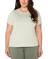 Liverpool Plus Striped Crewneck Classic T-Shirt