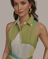 Donna Karan New York Women's Printed Sleeveless Shirtdress
