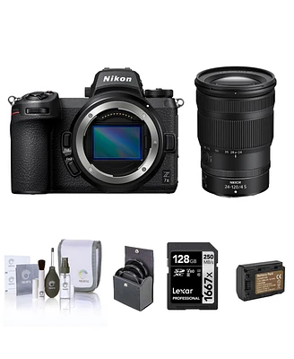 Nikon Z 7II Mirrorless Camera with Nikkor Z 24-120mm f/4 S Lens, Bundle with 128GB Memory Card, Extra Battery, 77mm Filter Kit, Cleaning Kit