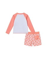Toddler/Child Boys Palm Tree Graphic Rashguard Set