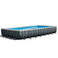 Intex Ultra Xtr Frame Rectangular Pool Set with Krystal Clear Saltwater System