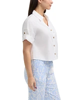 Ellen Tracy Women s Camp Shirt with Button Front
