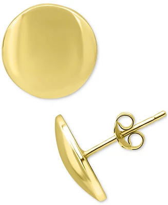 Giani Bernini Circular Dome Button Earrings Sterling Silver or 18k Gold Over Silver, Exclusively at Macy's