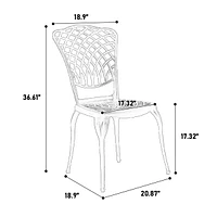 3-Piece Rustproof Cast Aluminum Bistro Set: 2 Chairs + Table