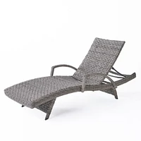 Stylish and Comfortable Wicker Armed Chaise Lounge (Optional 2-Pack)