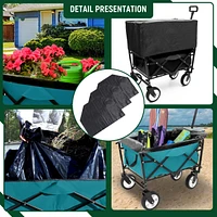 Collapsible Multi-Use Utility Wagon with Storage Bags, Cyan