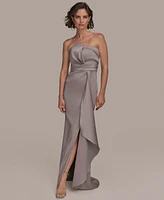 Donna Karan New York Women's Asymmetric Twist Strapless Gown