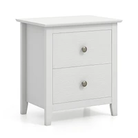 Modern Nightstand with 2 Drawers for Small Spaces