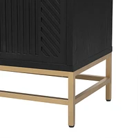 Retro Sideboard with Adjustable Shelves & Metal Accents