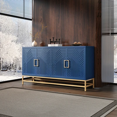 Retro Sideboard with Adjustable Shelves (Navy)