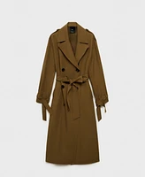 Mango Women's Oversized Long Lyocell Trench Coat