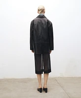 Mango Women's Semi-Sheer Silk Skirt