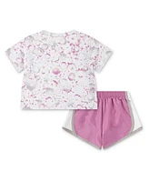 Nike Toddler Girls 2-Piece Dri-Fit T-Shirt and Shorts Set