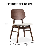 Furniture of America 2-Pc. Sandy Cove Boucle Fabric Padded Dining Chair Set
