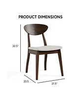 Furniture of America 2-Pc. Seban Solid Wood Dining Chair Set