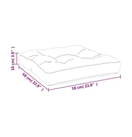 Pallet Cushion Black 22.8"x22.8"x3.9" Fabric