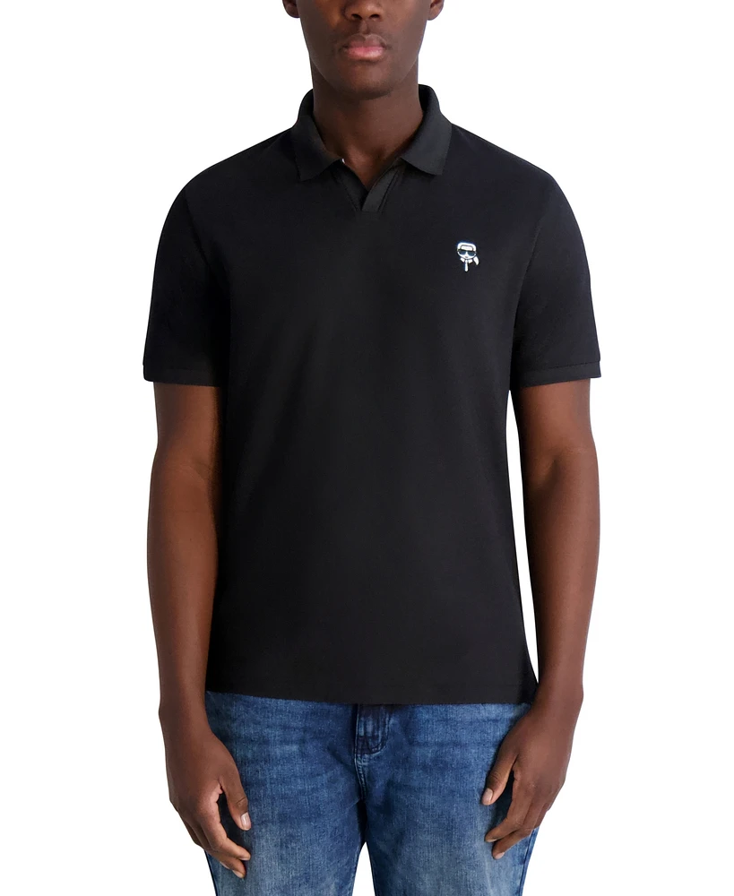 Karl Lagerfeld Paris Men's Regular-Fit Head Pique Polo Shirt