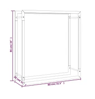 Firewood Rack Matt Black 31.5"x11"x33.9" Steel