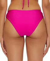 Becca Women's Monte Carlo Shiny Rib Hipster Bikini Bottoms