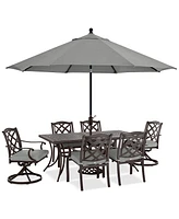 Wythburn Outdoor Dining 7 pc Set (72"x38" Table & 6 Lattice Chairs)