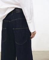 Mango Women's Rinse Wash High-Rise Wide Leg Jeans