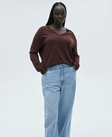 Mango Women's Danila Wide Leg High-Rise Jeans