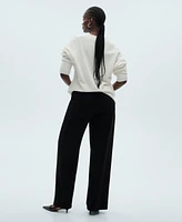 Mango Women's Straight Knitted Trousers