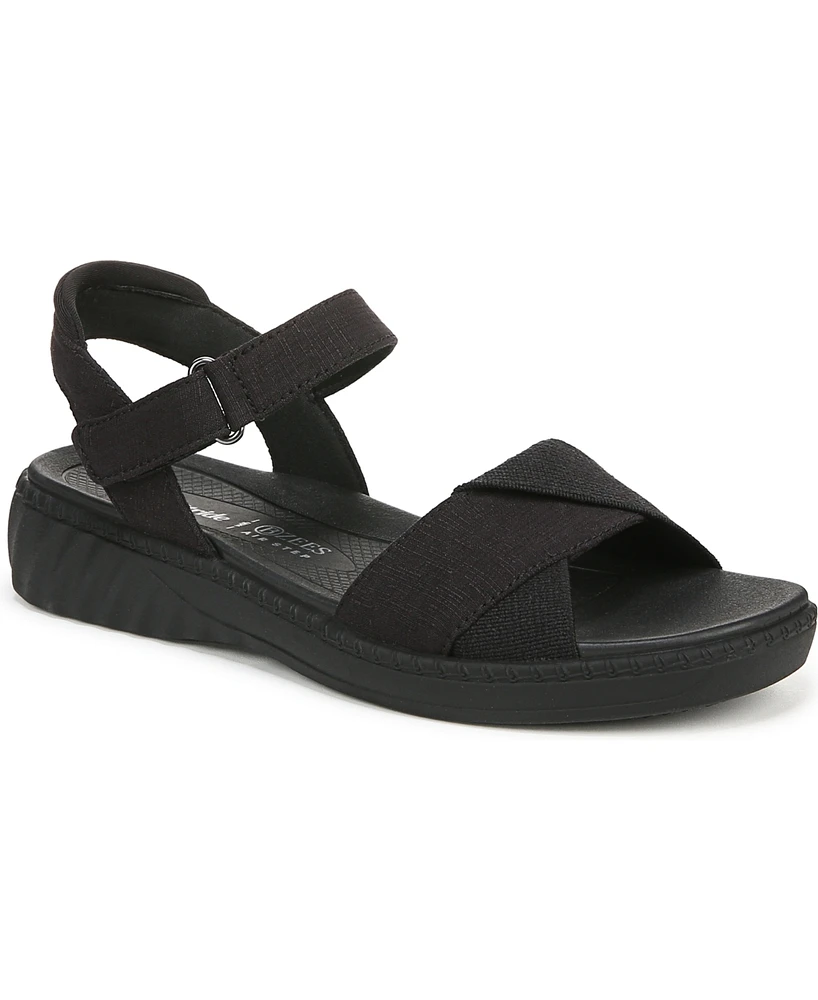 BZees Women's Lane Washable Open Round Toe Strappy Sandals