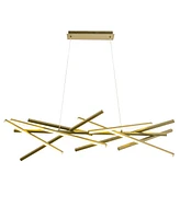 Dainolite 10.75" Metal Carly Led Chandelier