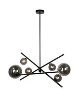 Dainolite 14" Metal Pamela 6 Light Chandelier