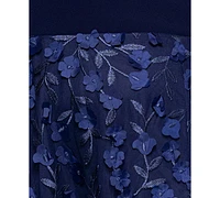 Xscape Plus 3D-Flower-Skirt Gown