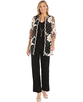R & M Richards Women's 3-Pc. Embellished Pant Set