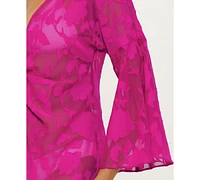 Becca Women's Victoria Garden Burnout Tunic Cover-Up