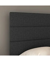 Sicily Linen Upholstered Platform Bed Frame with Adjustable Headboard - Boyd Sleep