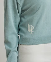 Lauren Ralph Plus Two-Tone Cotton-Blend Cardigan