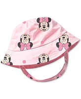 Disney Baby Girls Minnie Mouse Swimsuit, Hat & Hooded Cover-Up, 3 Piece Set