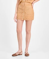 Avec Les Filles Women's Eyelet Midi Skirt