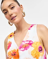 I.n.c. International Concepts Women's Floral-Print Tie-Front Blouse, Exclusively at Macy's
