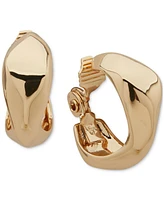 Anne Klein Gold-Tone Art Deco Chunky Clip On Earrings