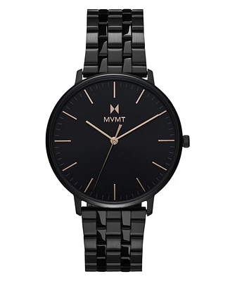 Mvmt Men's Legacy Slim Ionic Plated Black Stainless Steel Bracelet Watch, 42mm