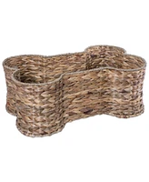 Bone Dry Hyacinth Shape Pet Storage Basket