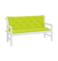 Garden Bench Cushions 2 pcs Bright Green 59.1"x19.7"x2.8" Oxford Fabric
