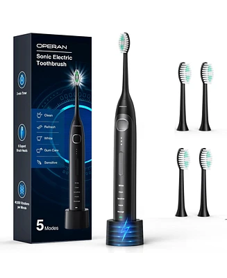 Operan Rechargeable Electric Toothbrush, High Power Sonic Toothbrush with Smart Timer 5 Modes, 40,000 Vpm Motor, 6 Hours Fast Charge